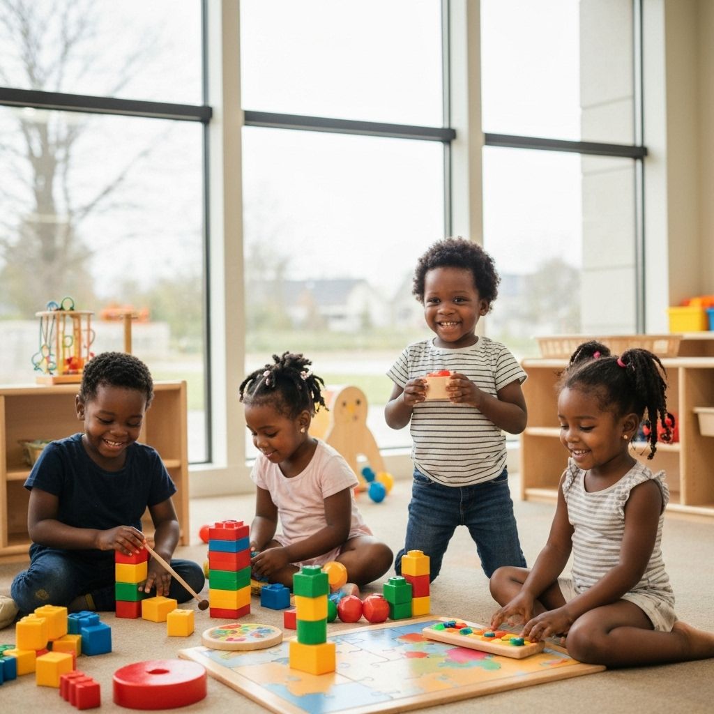 Children learning and playing
